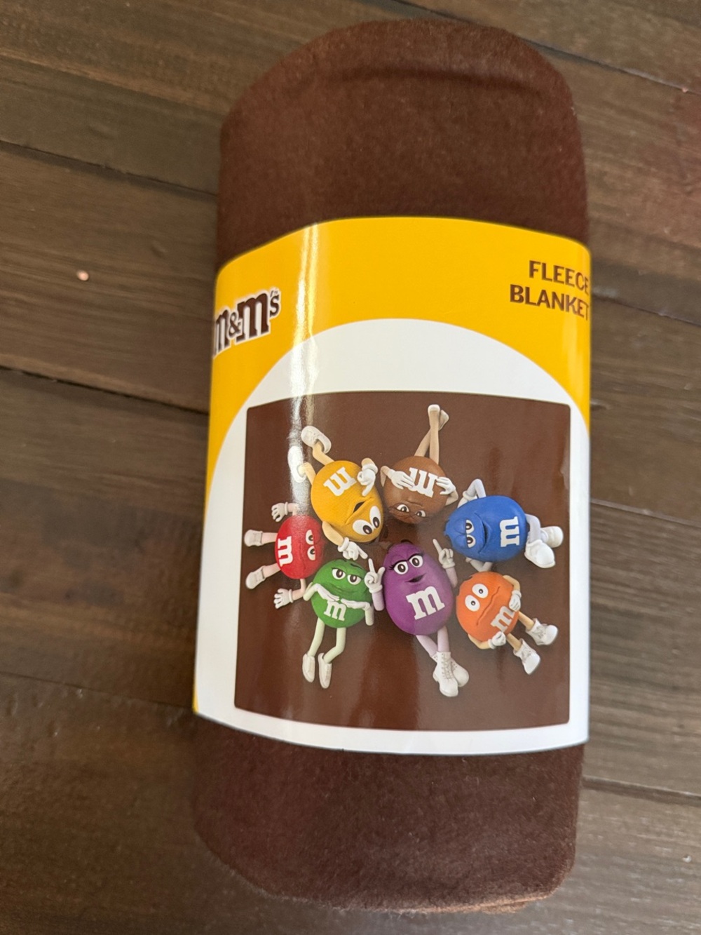M&M'S Brown Fleece Blanket with Character Art